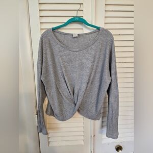 Paper Crane Gray Classic Crew Neck Sweater